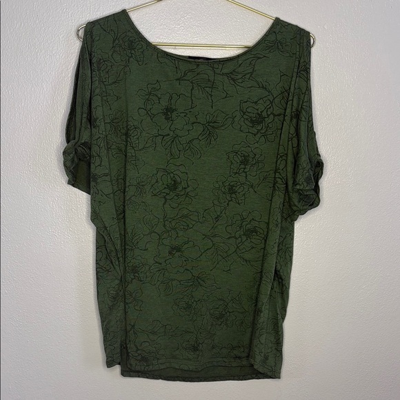 Colette Tops - Green Asymmetrical Relaxed Blouse